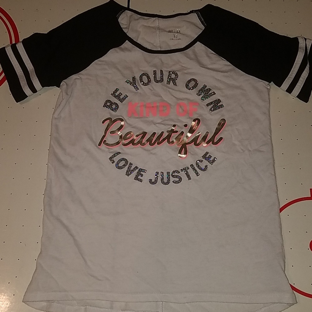 girls top - be your own kind of beautiful glitter